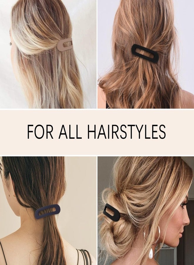 CURASA Flat Hair Barrettes Clips for Women Flat Claw Clips Matte Claw Clips Flat Clips French Hair Barrette Lay Down Flat Hair Accessories for Women Girls - Image 5